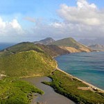 View of St Kitts and Nevis, Caribbean Islands